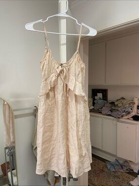 Divided Blush Tie-Front Lightweight Camisole Dress